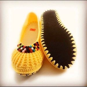 Hand Knit Slippers, Handmade shoes